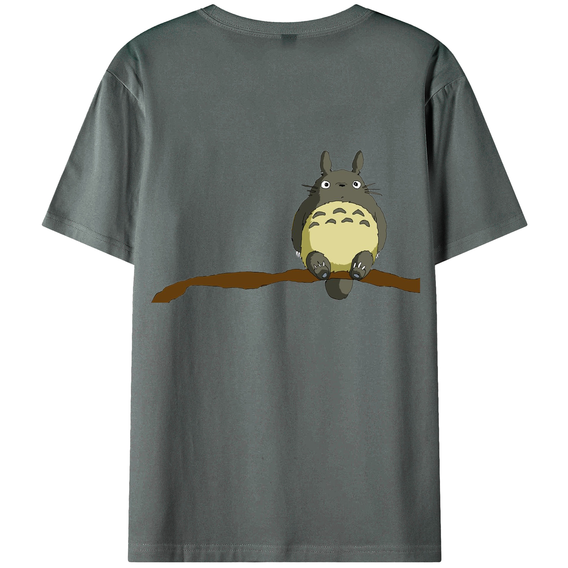 （画像用） となりのトトロ 草壁メイ 草壁サツキ My Neighbor Totoro Satsuki Kusakabe Mei Kusakabe 綿100％ メンズ半袖Tシャツ（バックプリント） 通気性
